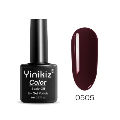 Women Fashion Burgundy Glial Nail Polish 8Ml General Skin