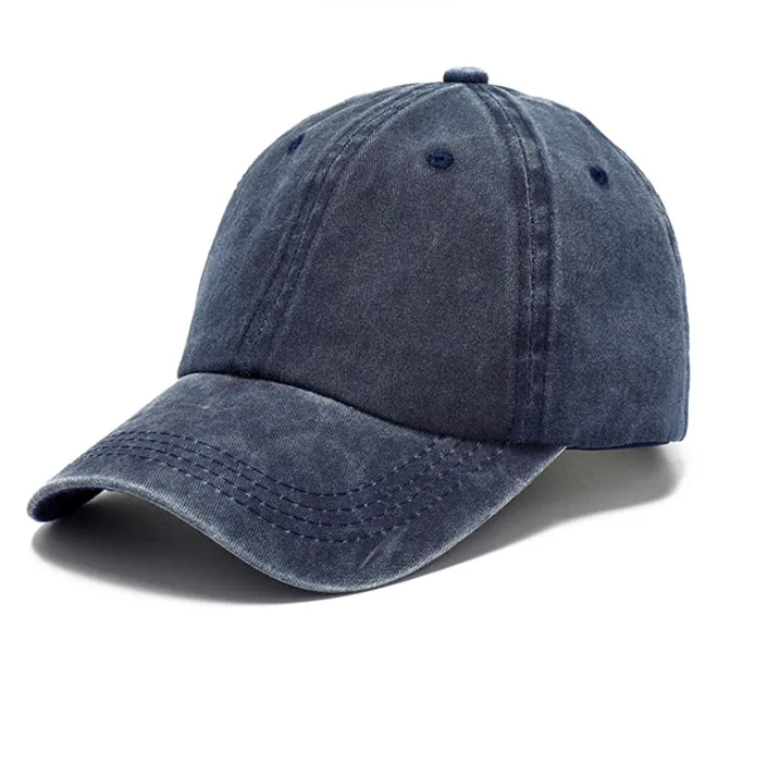 Wholesale Unisex Simple Solid Color Washed Denim Cap