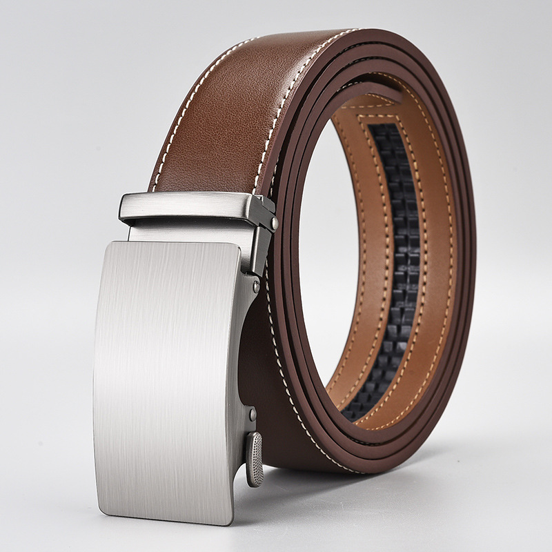 Wholesale Men Fashion Casual Business Solid Color Leather