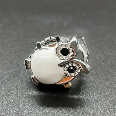 Unisex Fashion Creative Casual Owl Quartz Mini Ring Watch