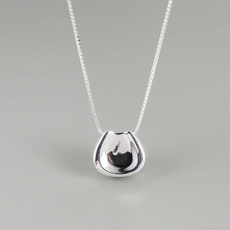 Women Fashion Sterling Silver Irregular Geometric Necklace