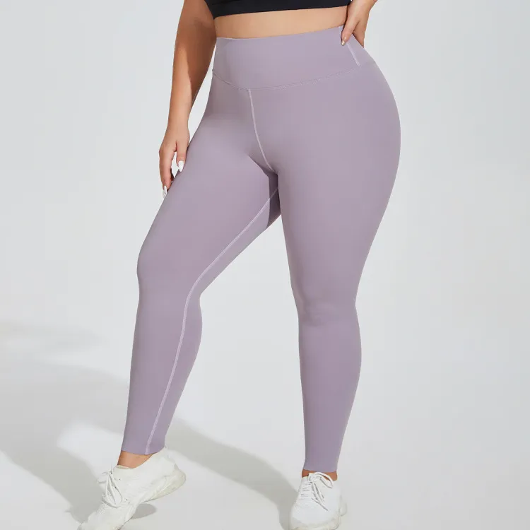 Women Plus Size High Waist Quick-Dry Skinny Sports Pants
