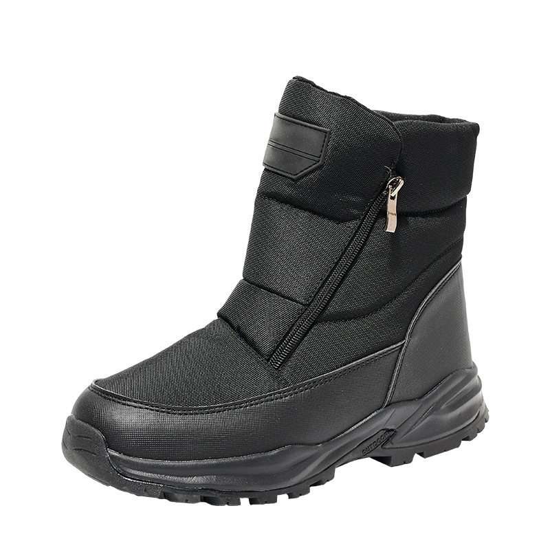 Mens winter boots with velcro clearance straps