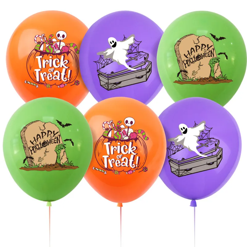Fashion Halloween Theme Party Pumpkin Skull Candy Balloon Haunted House Bar Decorative Layout