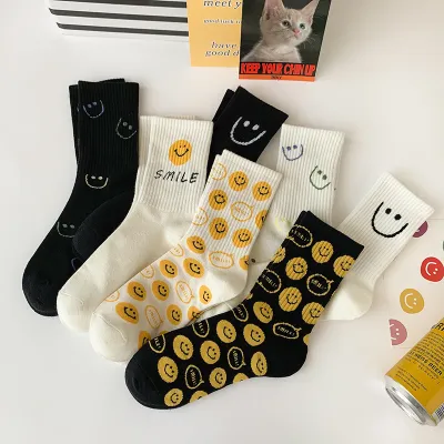 Women Fashion Cute Smiley Cotton Socks