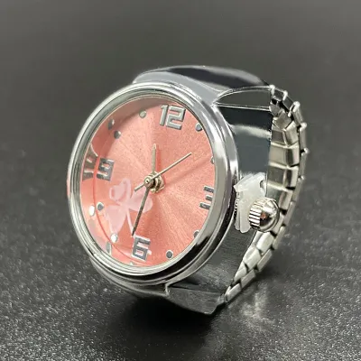 Simple Fashion Clover Alloy Quartz Mini Ring Watch Leisure Style