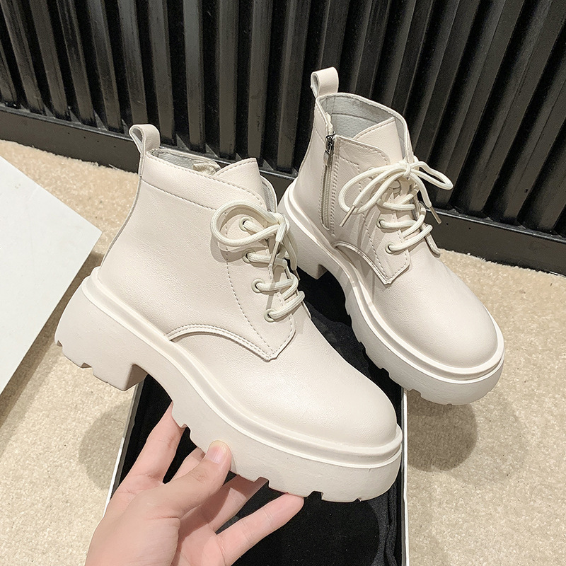 UN3D. ROUND TOE SHORT BOOTS ベージュ　38 Amazon.com | UniqueStride Womens Chunky Platform Ankle Boots