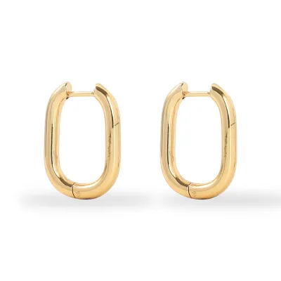 Women's Fashion Geometric Round Stainless Steel Earrings