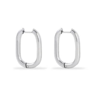 Women's Fashion Geometric Round Stainless Steel Earrings