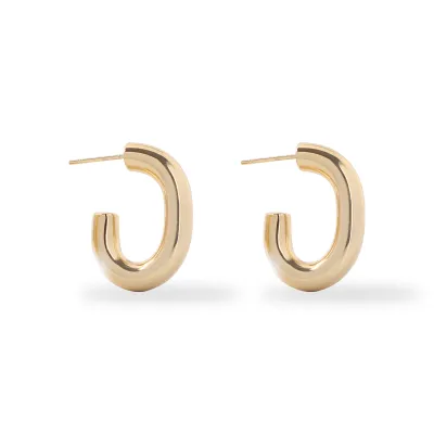 Women's Fashion Geometric Round Stainless Steel Earrings