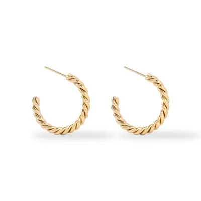 Women's Fashion Geometric Round Stainless Steel Earrings