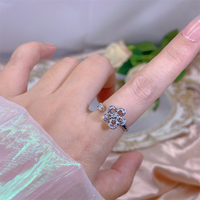 ☆TATIANA☆ Ethnic Flower Bold Ring CR1804 Paeonia Diamond Flower Ring | Catbird