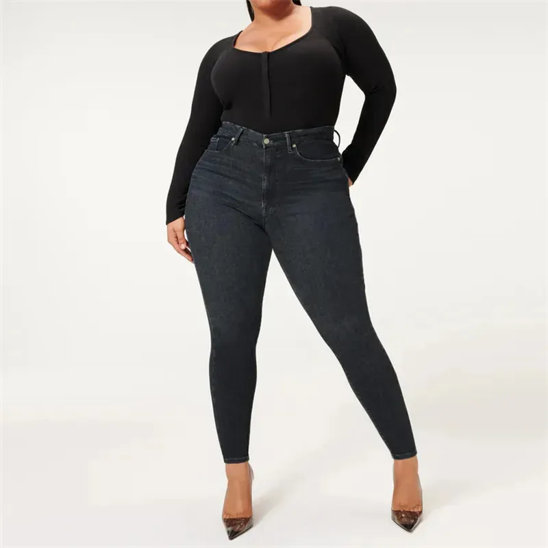 Basic black pants highwaist skinny jeans for girls