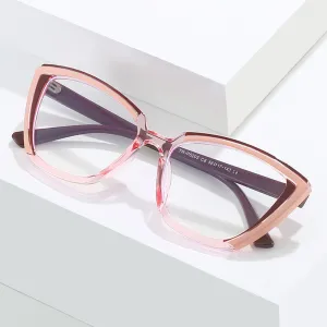 Women Fashion Anti-Blue Light Leopard Color Matching Glasses Frame TR90