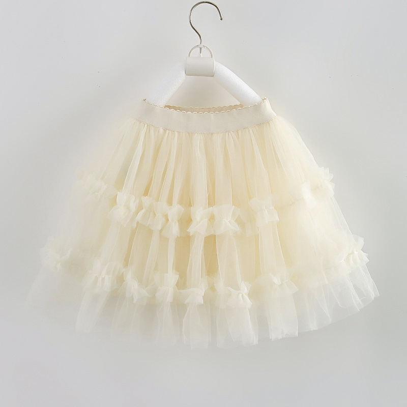 Wholesale Children Kids Baby Fashion Girls Solid Color Mesh