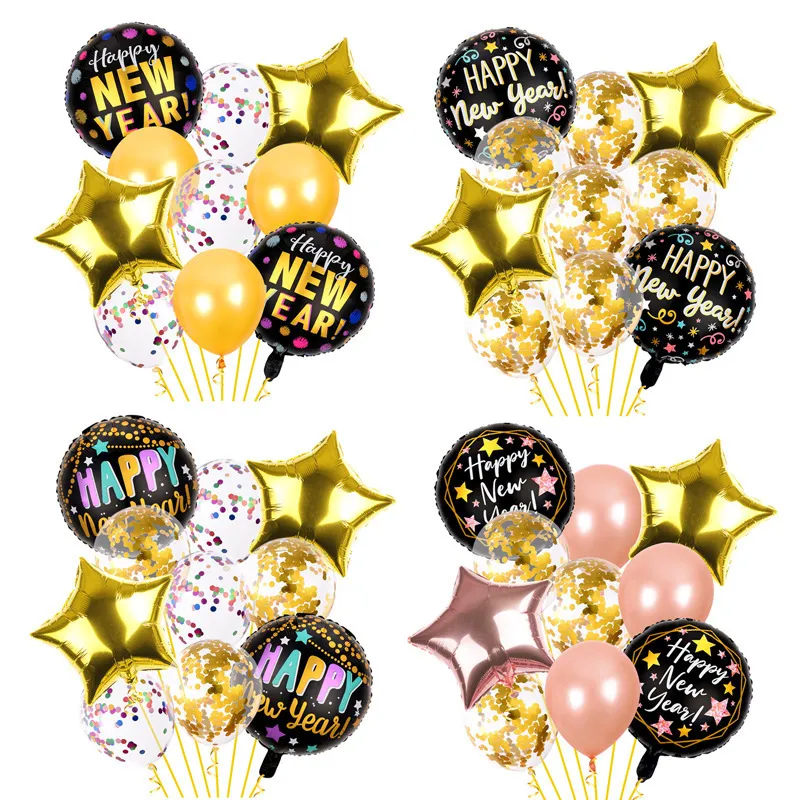 2024 Happy New Year Party Decoration Balloon Set