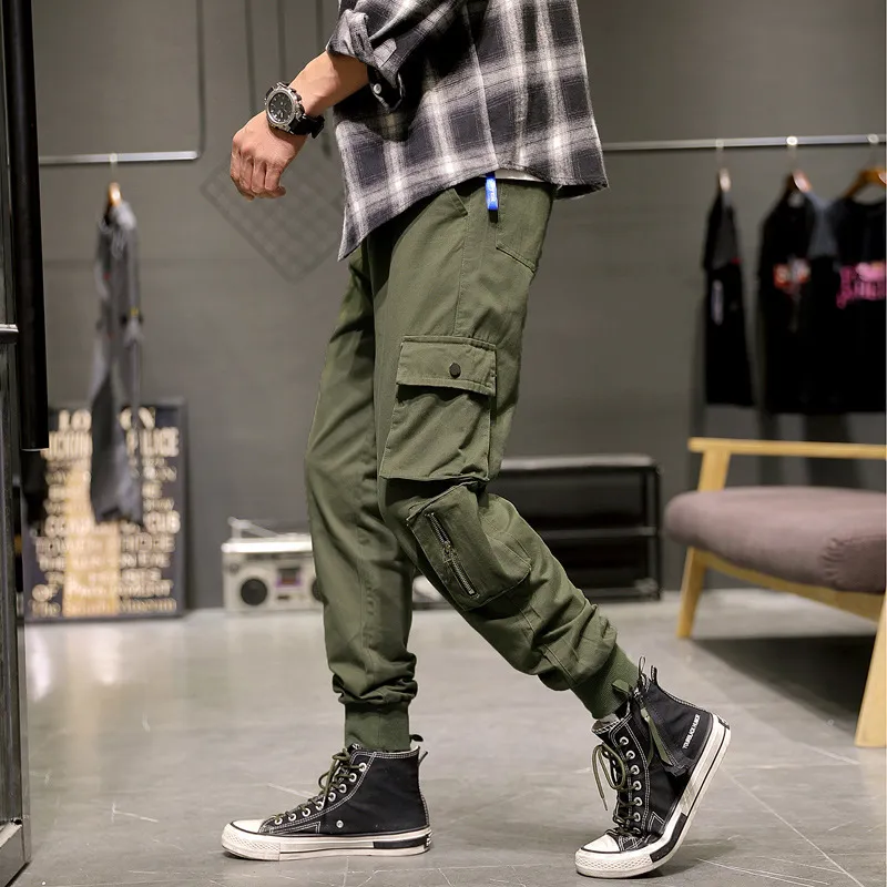 Wholesale Men Fashion Casual Solid Color Plus Size Cargo Pants