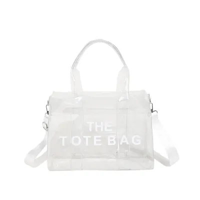 Women Stylish Transparent Clear Large-Capacity Tote Bag