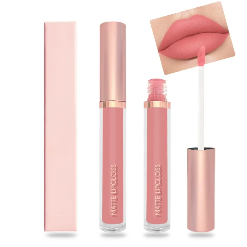 Wholesale Mirsist Women Fashion Naked Pink Non-Stick Cup Lipstick Lip Glaze