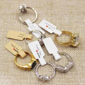 100pcs Jewelry Packaging Thank You Sticker Card Round Kraft Paper