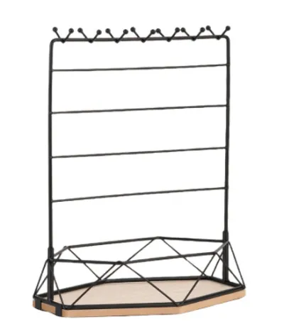 Design Jewelry Necklace Earrings Rings Display Tray Jewelry Storage Rack Nordic Iron Wood