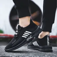 Men Fashion Casual Sports Mesh Cloth Lace-Up Low Top Sneakers