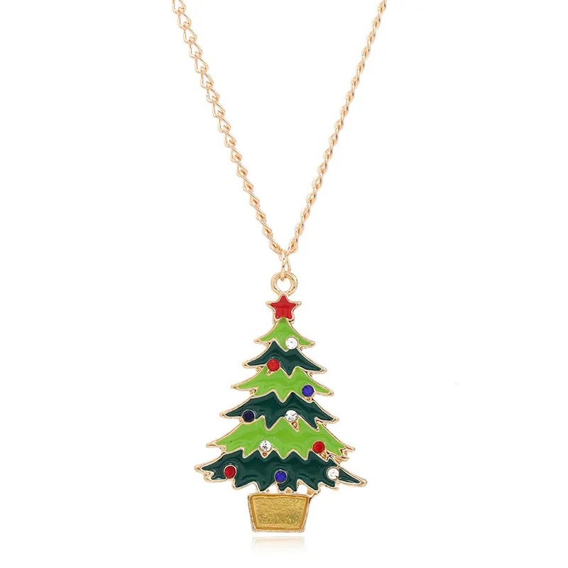  2023 New Christmas Snowman Time Gem Necklace Pendant Sweater  Chain Clavicle Chain Small Crystal Necklace (G, One Size) : Pet Supplies