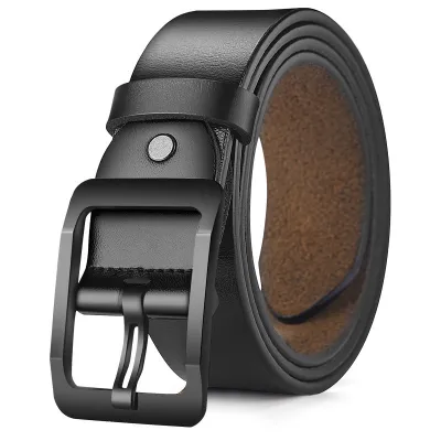 Men Business PU Leather Square Pin Buckle Belt