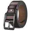 Pin Buckle Black Buckle Coffee Belt