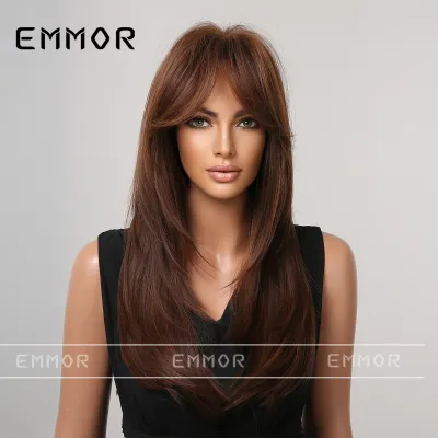 Women Fashion Gradient Long Curly Hair Wig High Temperature Wire