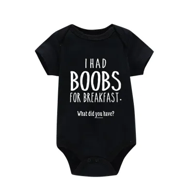 Kids Baby Boys Girls Casual Party Cute Letter Round Neck Short Sleeve Romper 100% Cotton