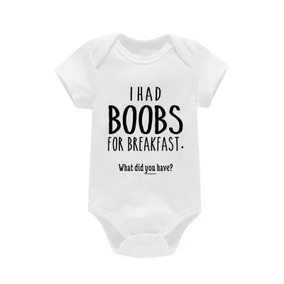 Kids Baby Boys Girls Casual Party Cute Letter Round Neck Short Sleeve Romper 100% Cotton