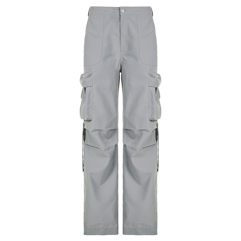 Wholesale Women Casual Pocket Splicing Solid Color Loose