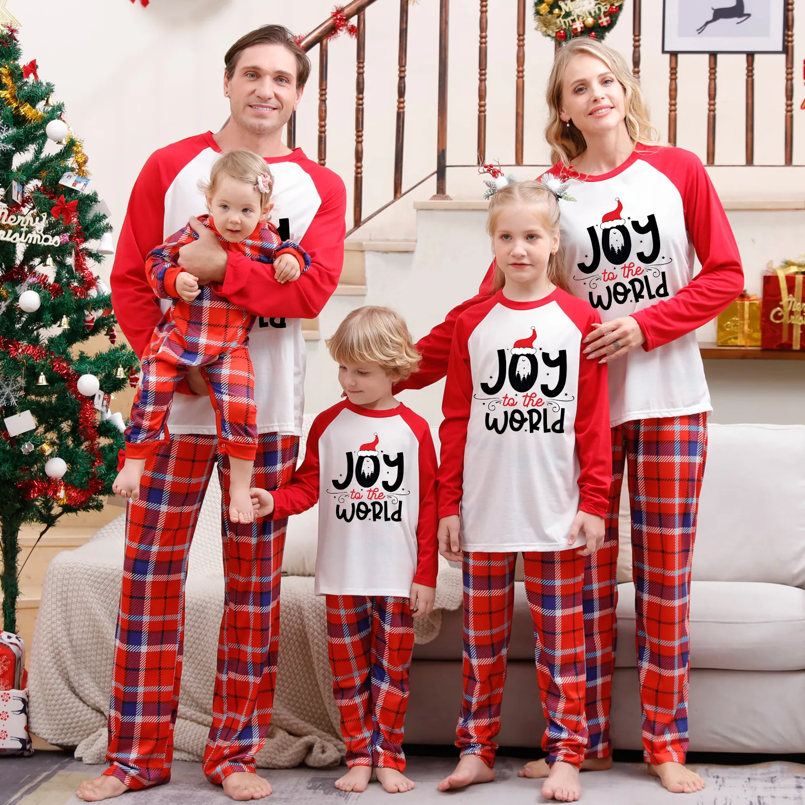 2023 Xmas Family Pajamas Sets Mommy And Me Clothes Mother And Kids