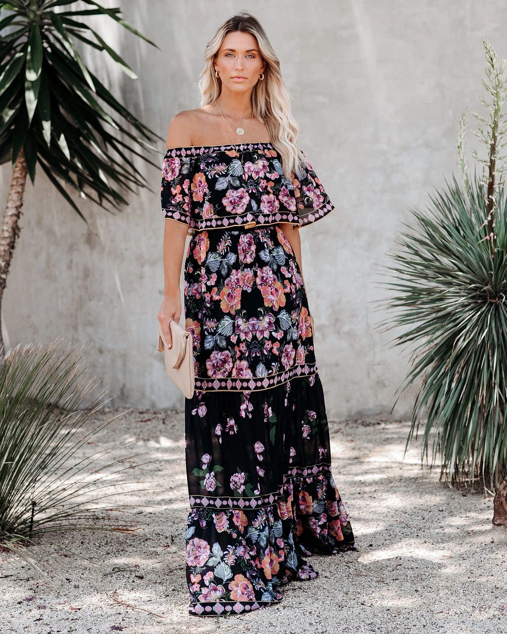 Wholesale Summer Women Fashion Floral Print Off Shoulder