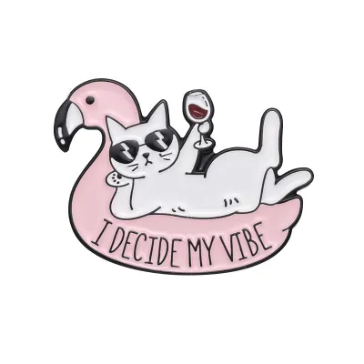 Women Cartoon Cute Cat Shape Alloy Brooch