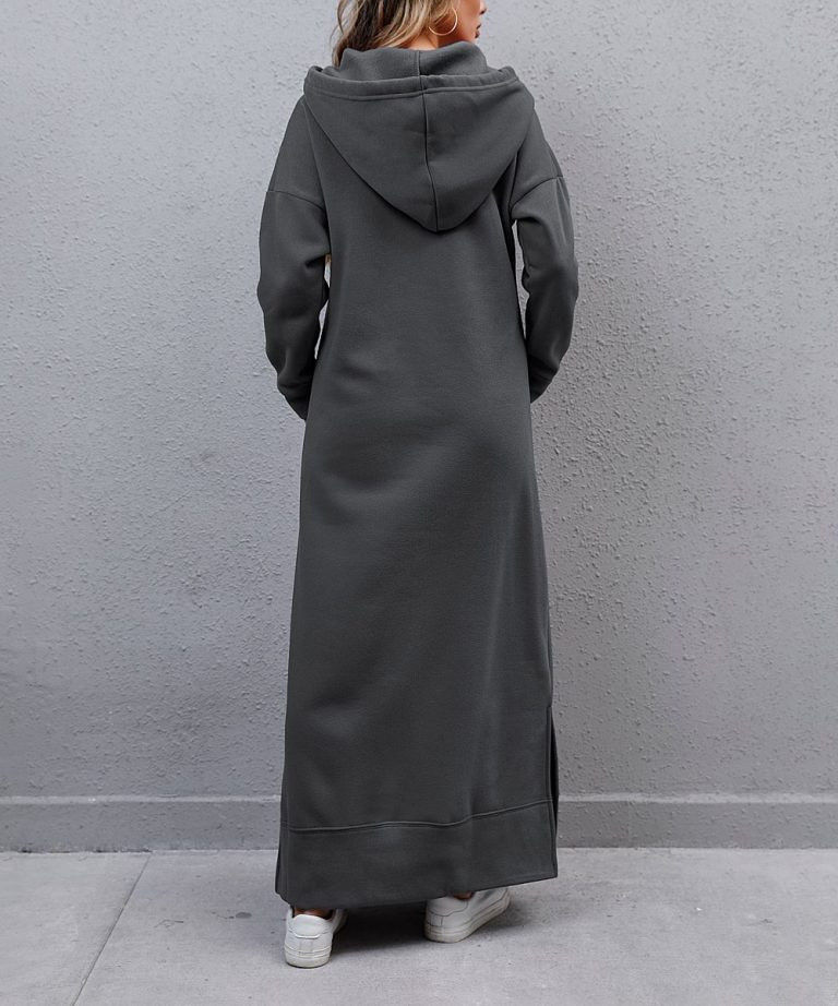 Hooded Dress, buy Winter Dress, Long Dress, Sweatshirt Dress, Plus Size Clothing, Hoodie Dress, Wiccan Dress, Maxi Dress Women TINA - DR0385W2