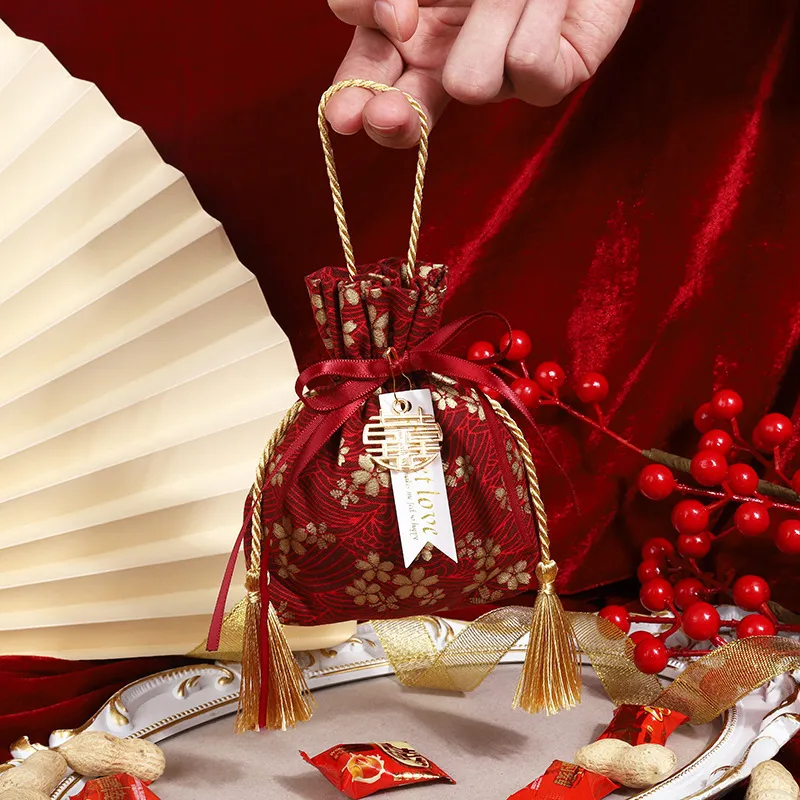 Fashion Simple Folding Candy Box Cotton Cloth Shopping Bags