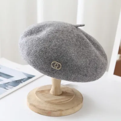 Women's Retro British Style Wool Plush Beret - Autumn Winter Fashion Hat