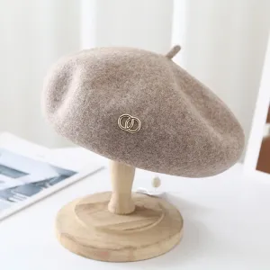Women's Retro British Style Wool Plush Beret - Autumn Winter Fashion Hat