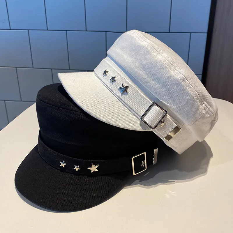 Women Fashion British Style Black Heart-Shaped Beret