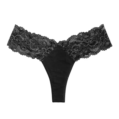 Women Sexy Hollow Lace Panties Mid-Waist