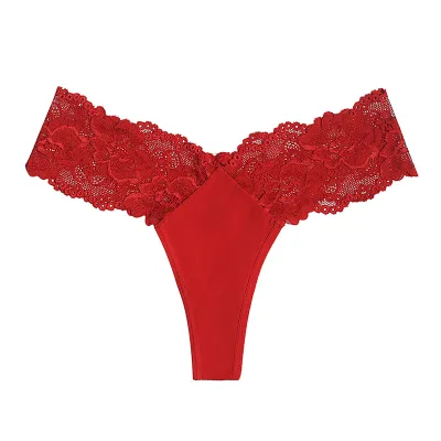 Women Sexy Hollow Lace Panties Mid-Waist