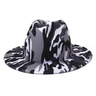 Autumn And Winter Fashion Camouflage Woolen Jazz Hat
