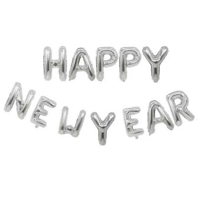 2024 New Year Party Decoration Happy Letter Balloon Set