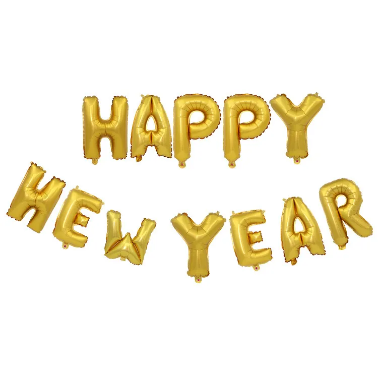 2024 New Year Party Decoration Happy Letter Balloon Set