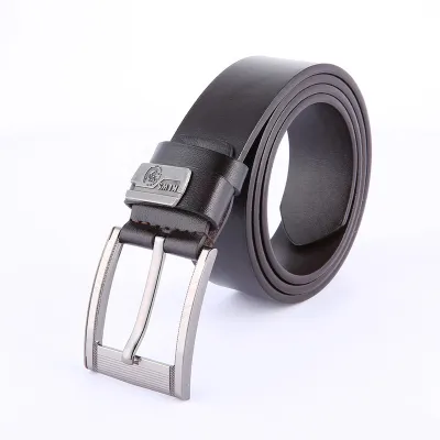Men Fashion Casual Business PU Square Pin Buckle Belt