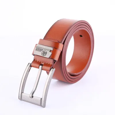Men Fashion Casual Business PU Square Pin Buckle Belt
