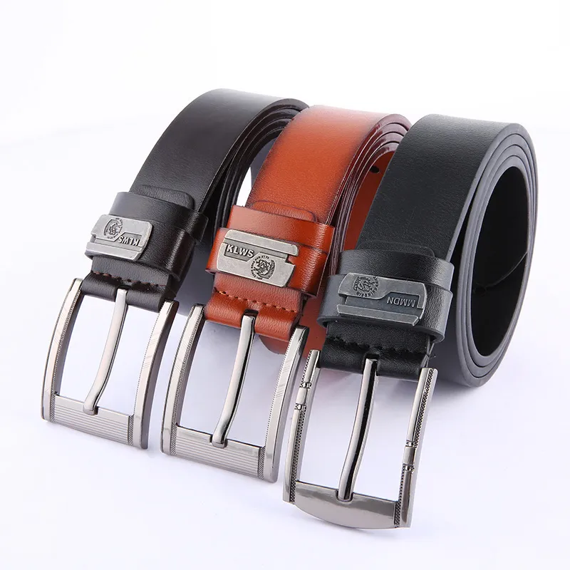 Men Fashion Casual Business PU Square Pin Buckle Belt