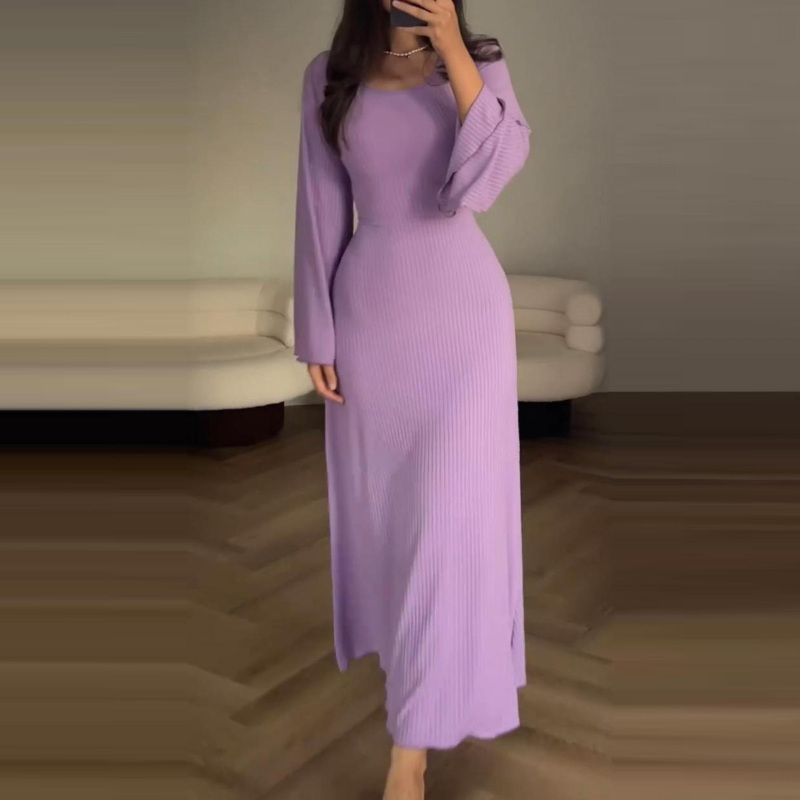 Wholesale Autumn And Winter Women Fashion Solid Color Round